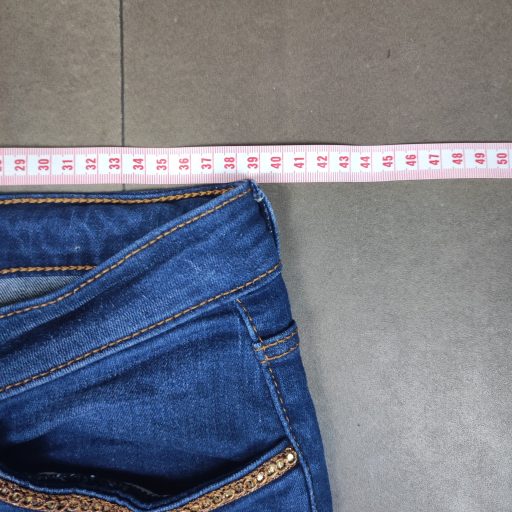 Blue Motion díszített női skinny farmer – kék, 42 / IT 46